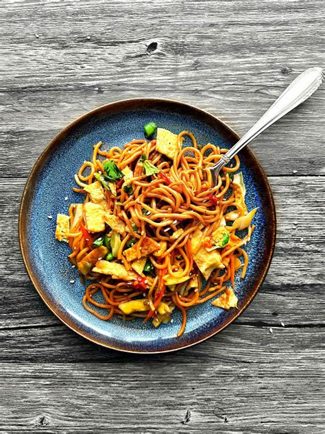 Indian Style Egg Chow Mein Recipe Using Spaghetti Noodles