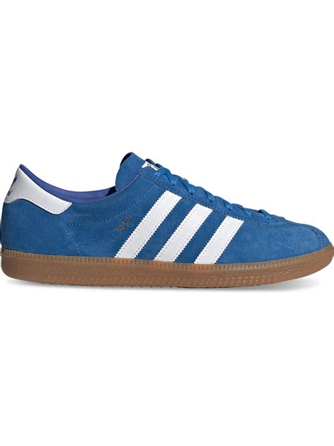 Adidas Originals Bleu Nubuck And Leather Sneakers In Blue | ModeSens