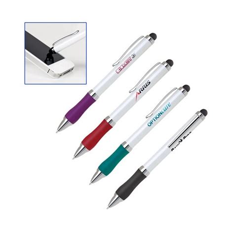 Promotional Brass Ballpoint Pen With Soft Touch Stylus Tip