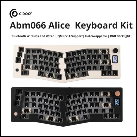 CIDOO ABM066 Alice Layout 68 Keys VIA Programmable Hot Swappable