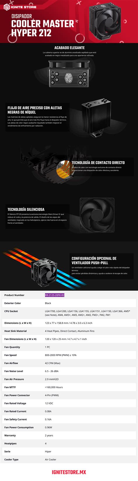 Disipador Para Cpu Cooler Master Hyper Black Edition Rr S Pk