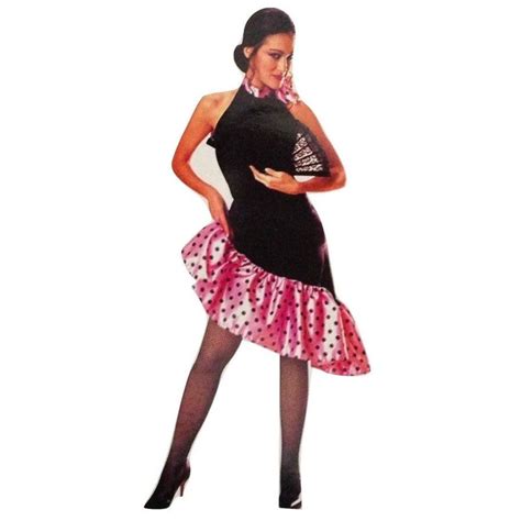 Flamenco Dancer Costume Spanish Fancy Dress Senorita Outfit Latin Party