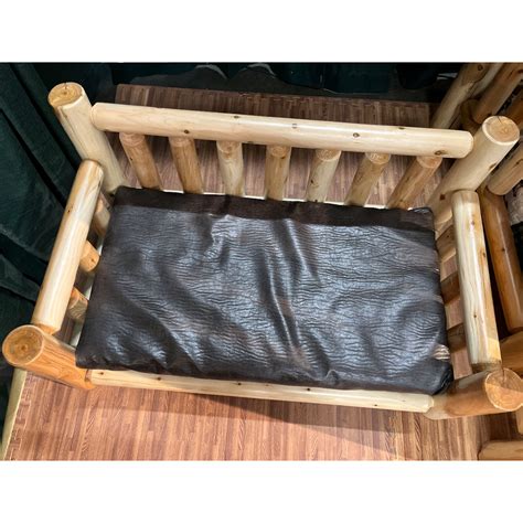 Log Dog Bed with Cushion – Log Furniture and More