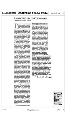 La necessità di un colpo d ala l editoriale di Ernesto Galli della