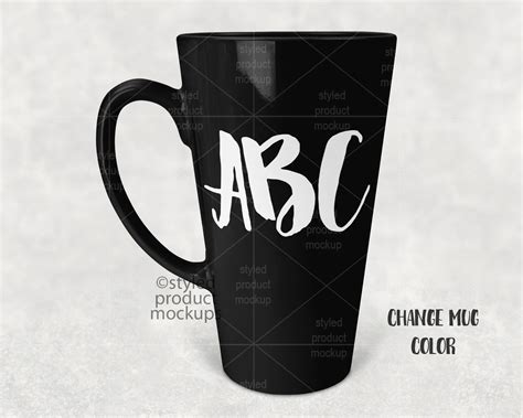 Dye Sublimation 17 Oz Latte Mug Mockup Add Your Own Image Etsy