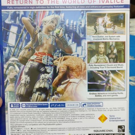 FINAL FANTASY XII ZODIAC AGE Video Game Game Di Carousell