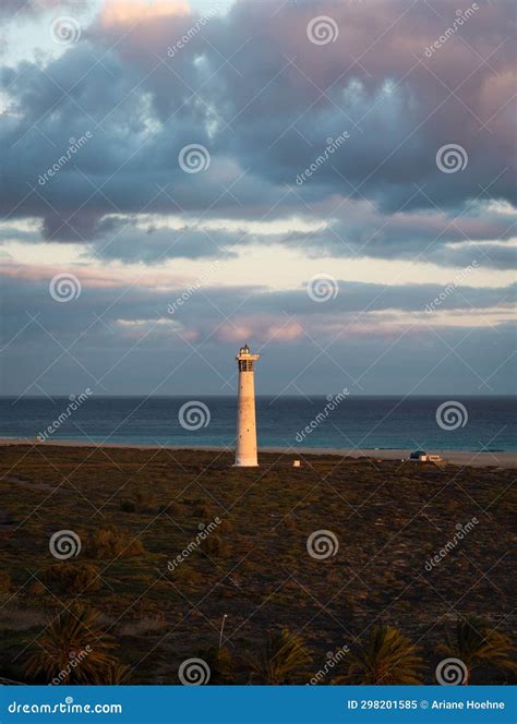 Lighthouse At Morro Jable Fuerteventura Canary Island Stock Image