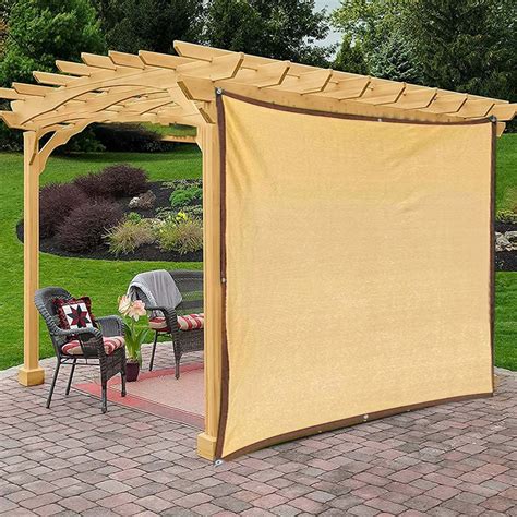 Floleo Sun Shade Sails Canopy Sand Curved Outdoor Shade Canopy