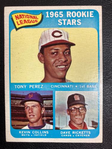 1965 Topps Baseball 581 Tony Perez Rc Hof Ex Cincinnati Reds Ebay