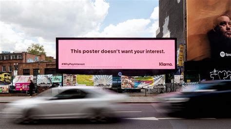 Why Pay Interest — Klarna — Oscar Gierup Billboard Stunts Poster