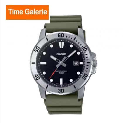 Casio General Mtp Vd Ev Green Resin Band Men Watch