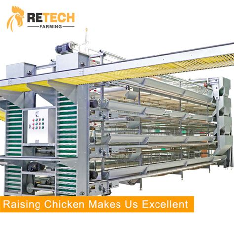 Automatic Layer Poultry Farms 4 Tiers H Type Chicken Cage China