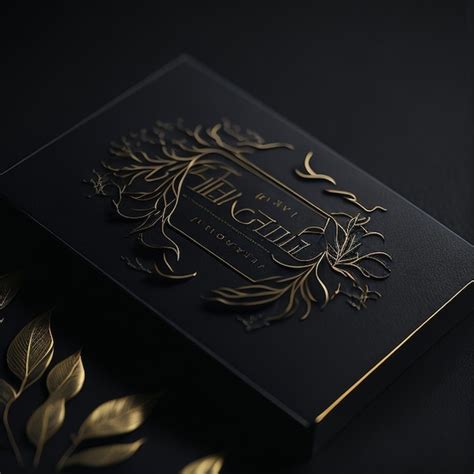 Premium AI Image Elegant And Luxury Embossed Gold Foil Logo Mockup On