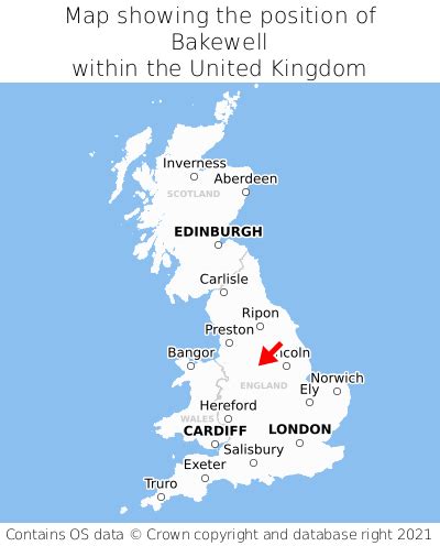 Where is Bakewell? Bakewell on a map