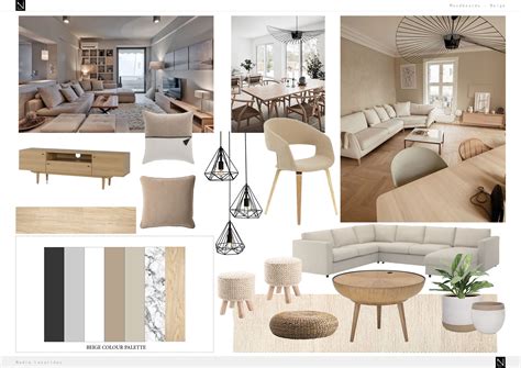 Moodboard Beige Interior Design Mood Board Interior Design Student