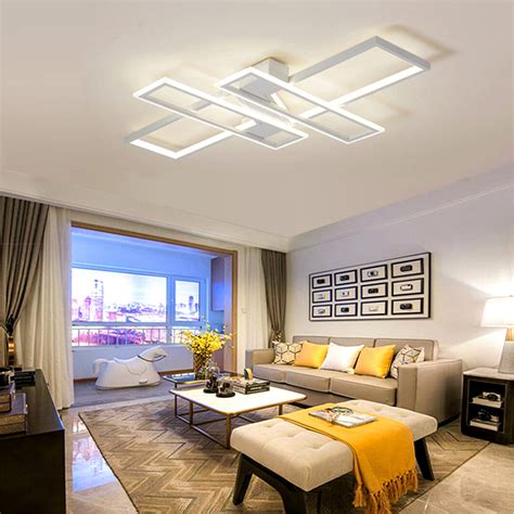 Fbfc Modern Led Ceiling Lights Fixture Dimmable Close To Ceiling Light With Remote Control