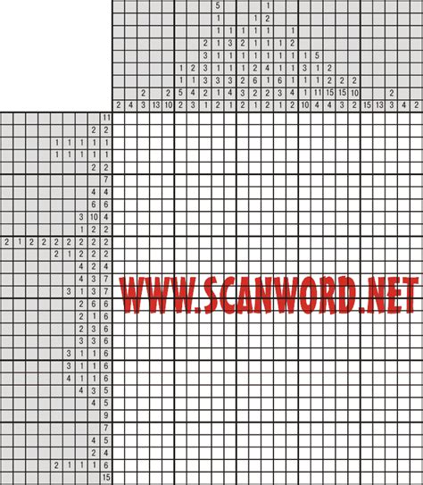 Японский кроссворд №15. WWW.SCANWORD.NET