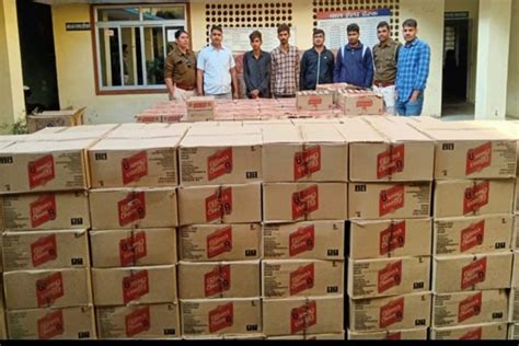 853 Cartoons Of Illegal Liquor Worth 50 Lakhs Seized In Udaipur Two Smugglers Arrested