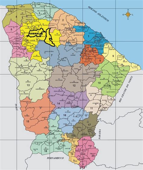 Mapas do Estado do Ceará Geografia Total