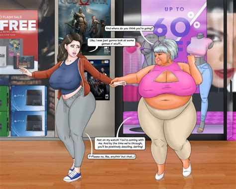 Rule 34 Bimbo Bimbofication Brown Hair Comic Dialogue Gamer Gamestop Genderswap Mtf Gilf