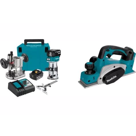 Makita 18 Volt LXT Brushless Cordless Compact Router Kit Bonus 18 Volt