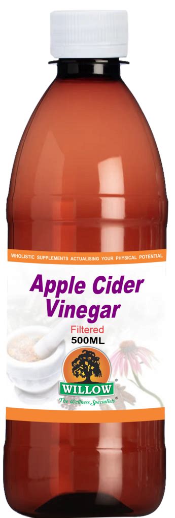 Apple Cider Vinegar Filtered 500ml Wellbeing Willow Wellness