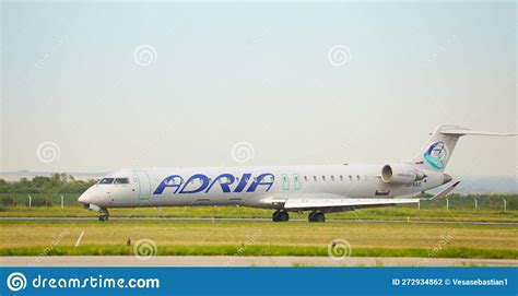 Commercial Passenger Jet Airliner Bombardier CRJ900 of the Adria ...