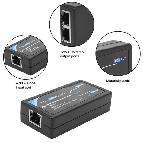 Port Poe Extender Mbps Mit Ieee Af Standard Eingang