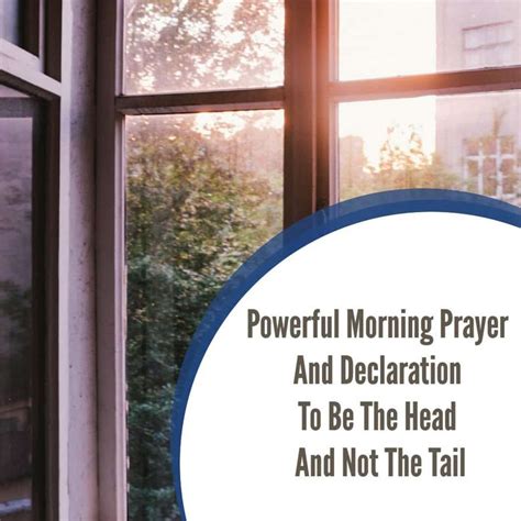 Powerful Morning Prayer And Declaration To Be The Head ChristiansTT