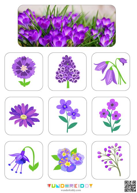 Printable Flowers Color Sorting Mats Activity for Preschool