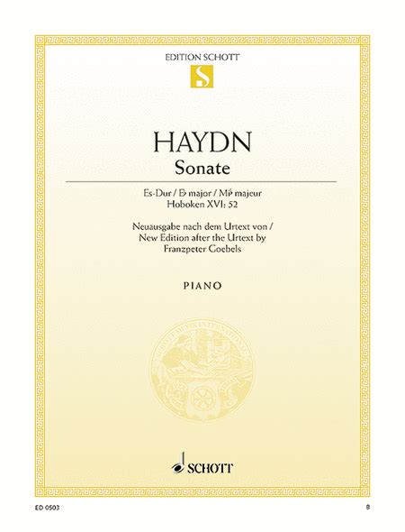 Sonata E Flat Major Hob Xvi By Franz Joseph Haydn