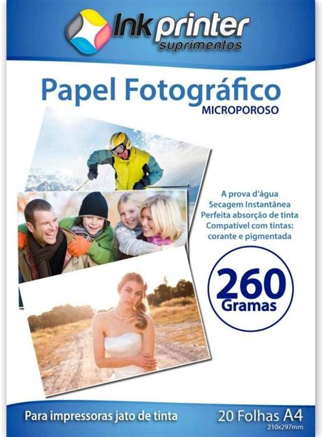 Papel Fotogr Fico Brilhante Glossy Microporoso A Gr Amazon Br