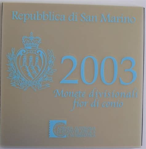 San Marino Year Set 2003 BU Incl 5 Euro Sondermünze Catawiki