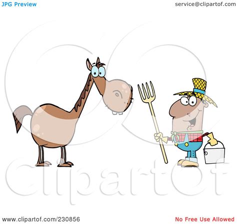 Royalty Free Rf Clipart Illustration Of A Happy Black Farmer By A