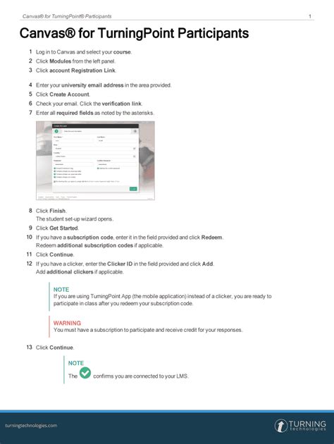 Fillable Online Canvas For Turningpoint Participants Fax Email Print