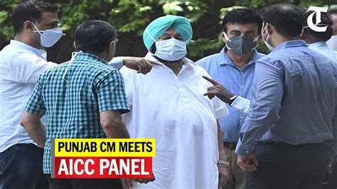 Punjab Congress Crisis Chief Minister Amarinder Singh Meets Aicc Panel