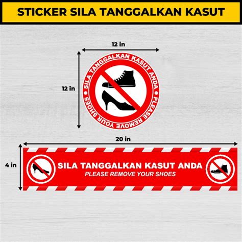 shoe  sign sila tanggalkan kasut selipar remove  shoe floor