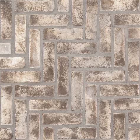 Doverton Gray 12 5 X25 5 Clay Brick Herringbone Mosaic Tile MSI