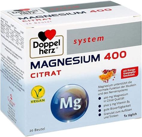 Doppelherz System Magnesium Citrat St Beutel Amazon De