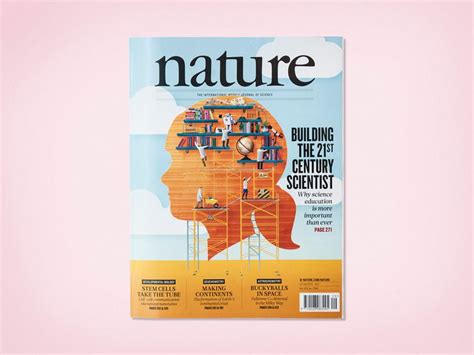 Nature Magazine On Behance Book Cover Cover Design Publication Design