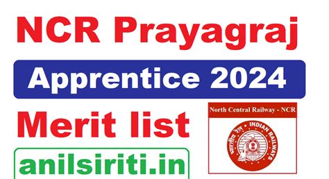 Ncr Prayagraj Apprentice Merit List Posts Ncr Apprentice