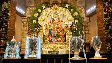 The Manchester City Treble Trophy Tour Arrives In Mumbai During The Iconic Ganpati Festival