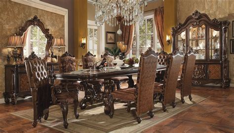 Acme 61100 Versailles Large Formal Dining Room Set In Cherry Dallas