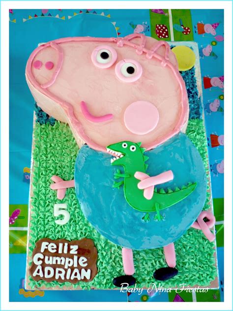 Baby Nina Fiestas Tarta 3d George Pig para Adrián