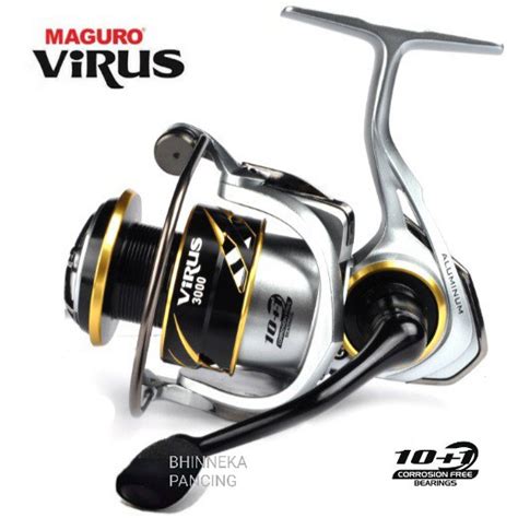 Jual Reel Maguro VIRUS Aluminum Body Kuat Spinning Reel Power