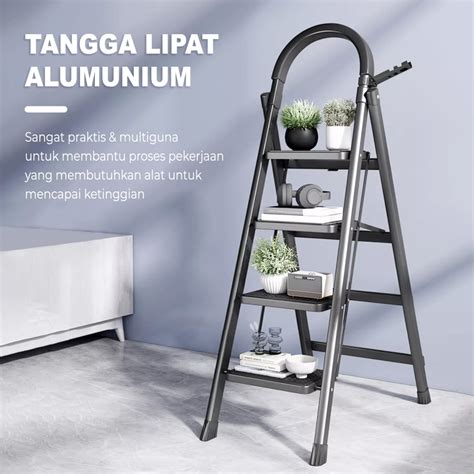 Jual Tangga Lipat Rumah 4 Step Tangga Lipat Besi Rumah Tangga Dengan