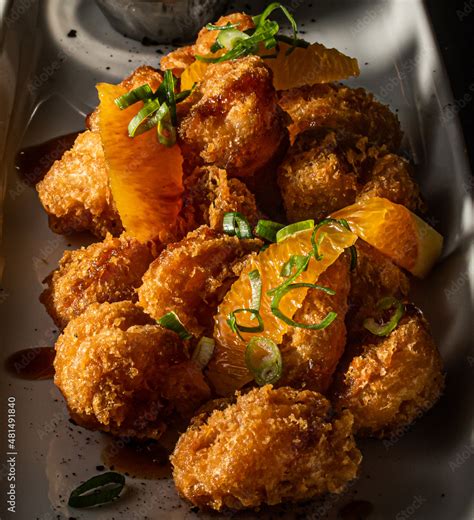 breaded shrimp tempura with soy sauce Stock Photo | Adobe Stock