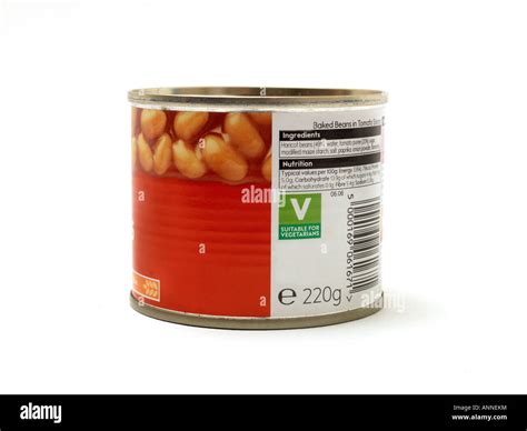 Can of Baked Beans Showing Weight Stock Photo - Alamy