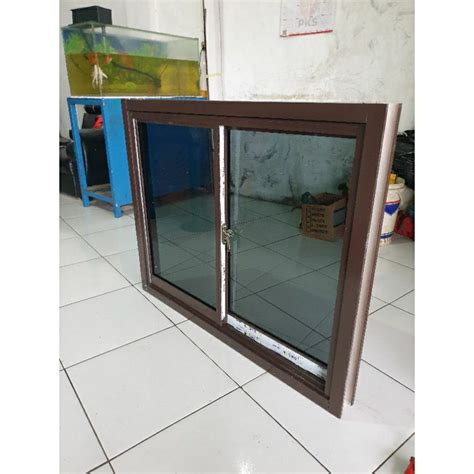 Jual Kusen Aluminium Model Jendela Sliding Kanan Kiri T80 X L80 Kaca