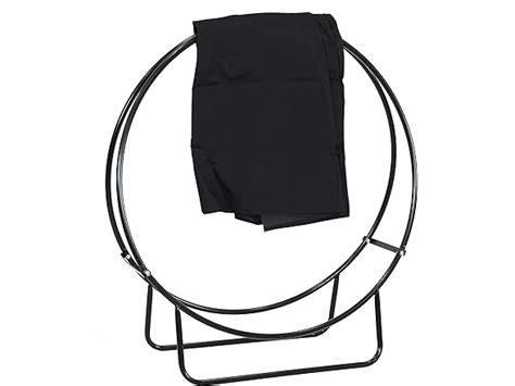 Sunnydaze Outdoor Firewood Log Hoop And Cover Set